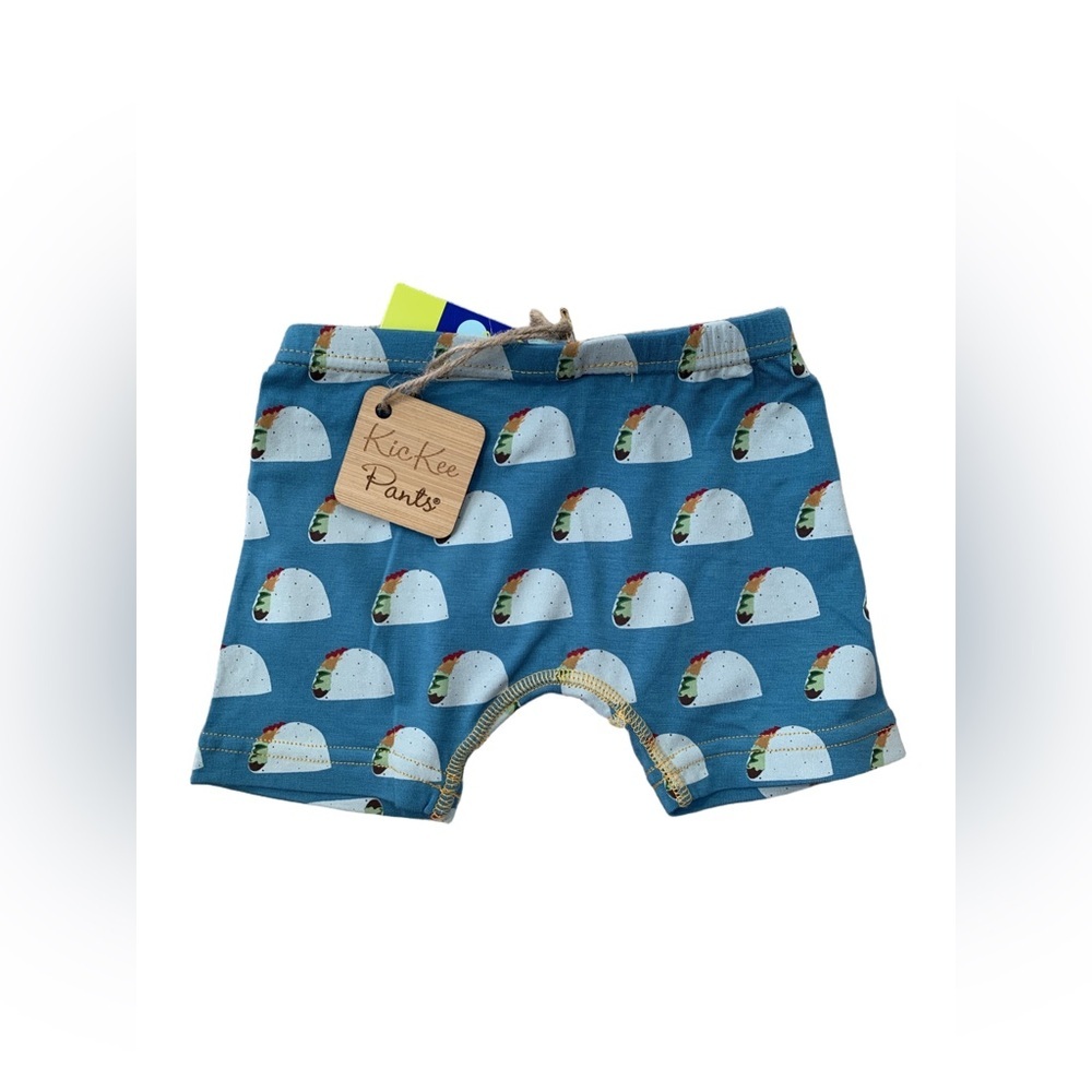 KicKee Pants NWT Size 3T - 4T Boys Bamboo Boxer Briefs in Seagrass Taco Print - Picture 2 of 4